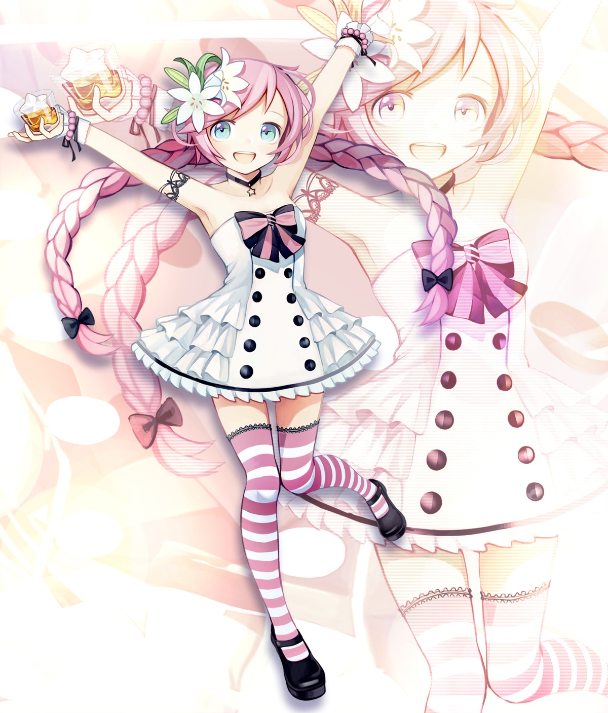 dress, kari_kenji, rana_(vocaloid), thighhighs, vocaloid