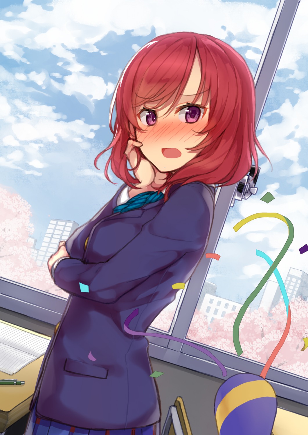 breast_hold, hitoshi_(pixiv3340857), love_live!, love_live!_(series), nishikino_maki, seifuku