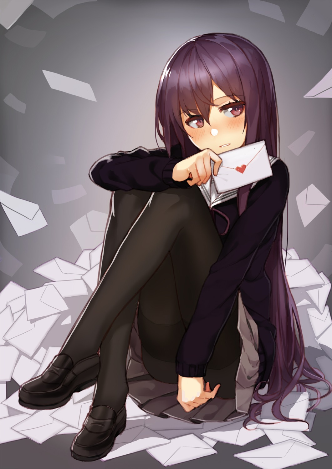 hitoshi_(pixiv3340857), pantyhose, seifuku, sweater