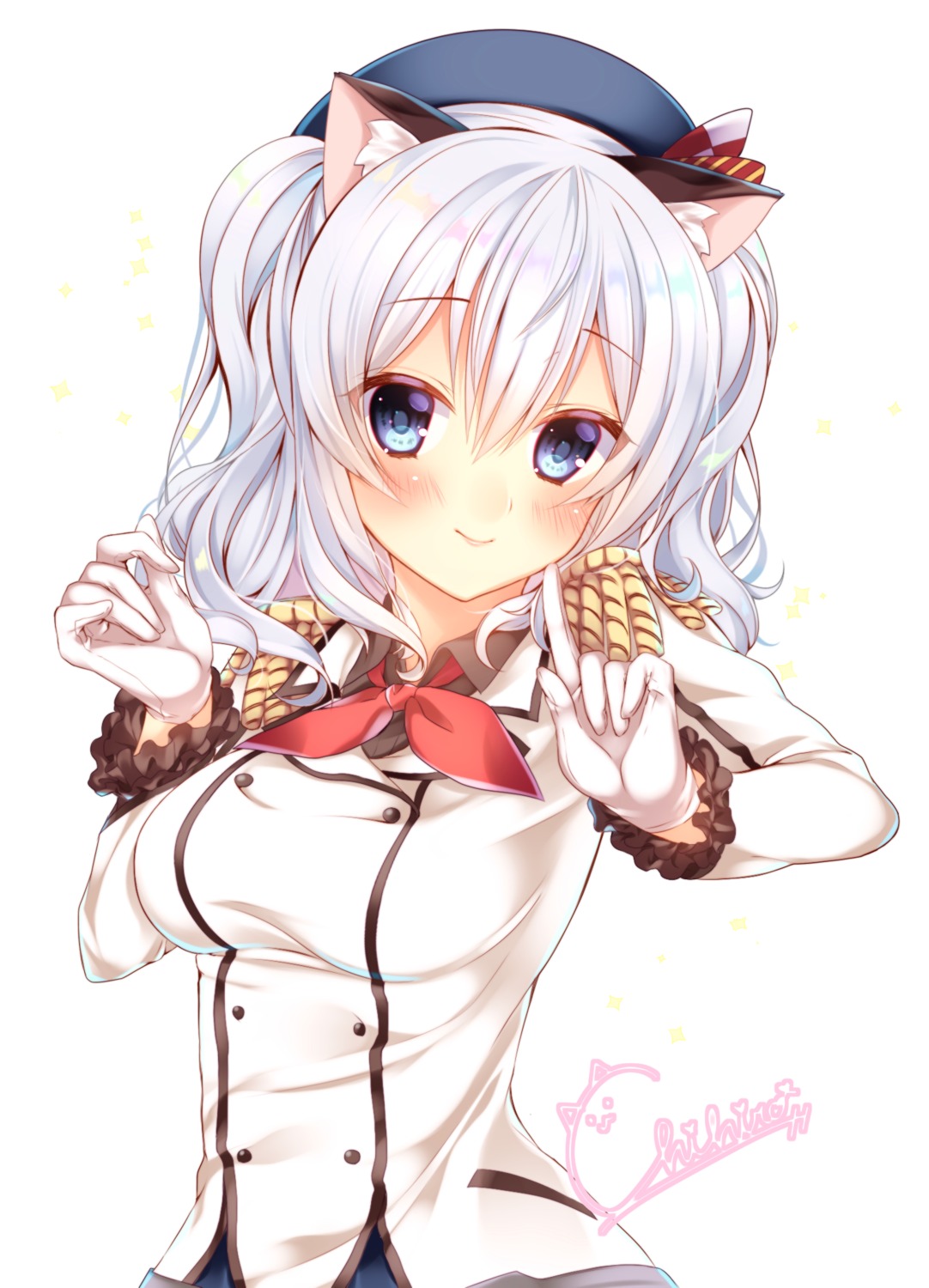 animal_ears, chihio, kantai_collection, kashima_(kancolle), uniform