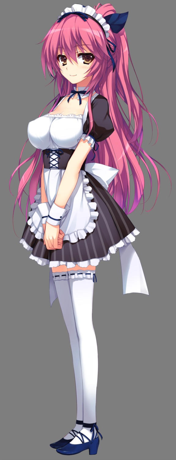 akusera, heels, maid, reminiscence, thighhighs, tigre, tomose_shunsaku, transparent_png