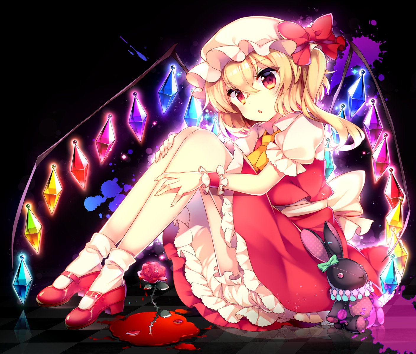 blood, flandre_scarlet, heels, kurisu_sai, touhou, wings