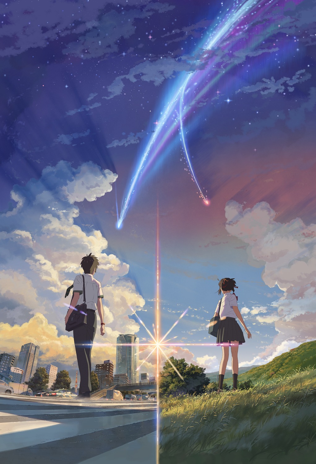 kimi_no_na_wa., landscape, miyamizu_mitsuha, seifuku, shinkai_makoto, tachibana_taki