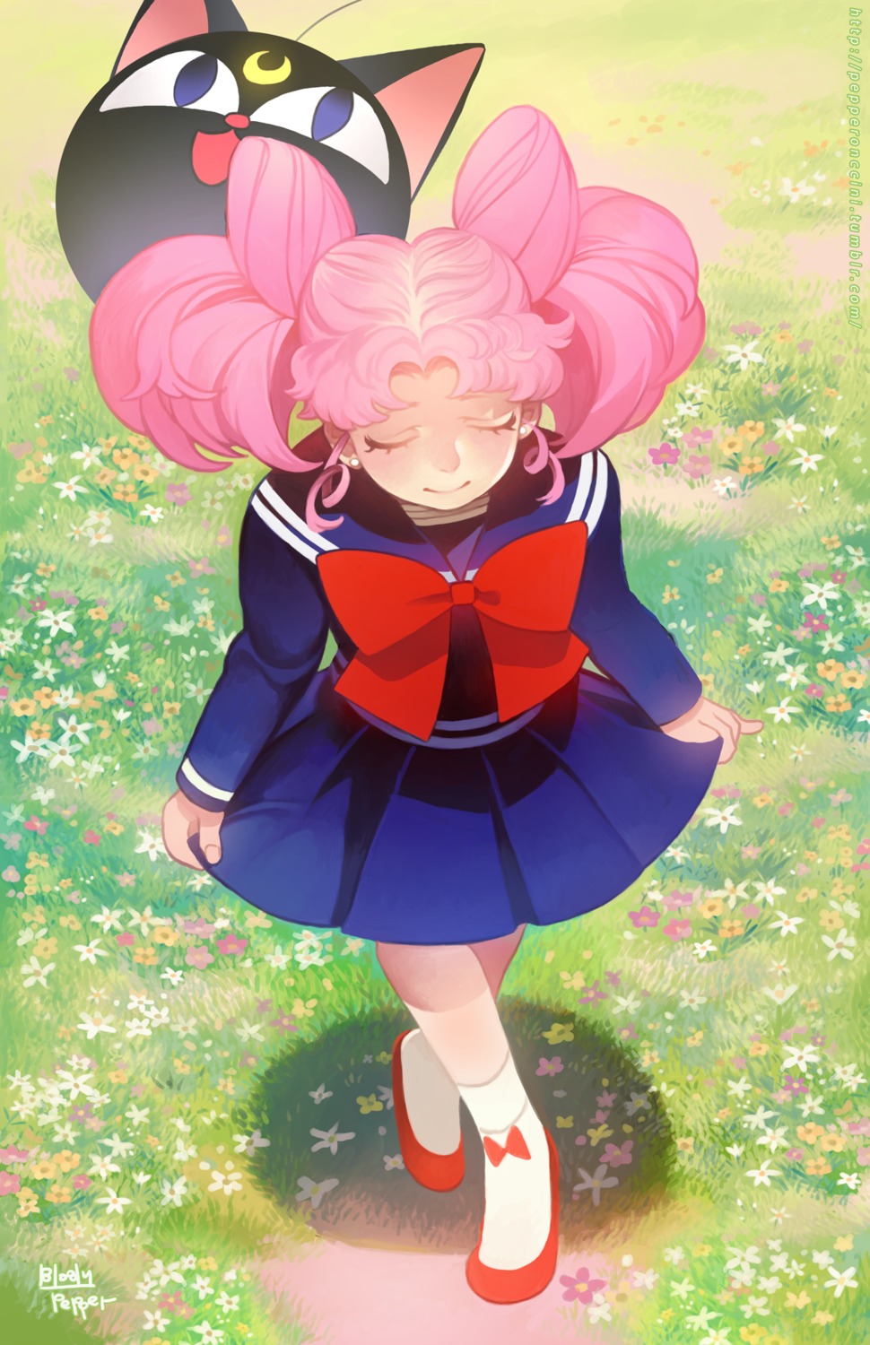 bishoujo_senshi_sailor_moon, bloodypepper, chibiusa, luna-p, seifuku, skirt_lift