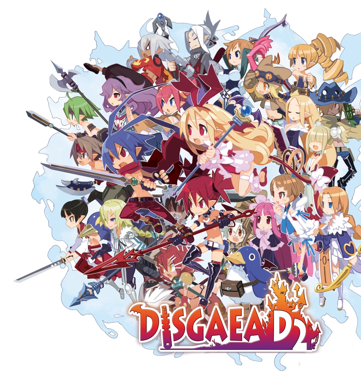 animal_ears, armor, bikini_armor, bunny_ears, disgaea, disgaea_d2, etna, flonne