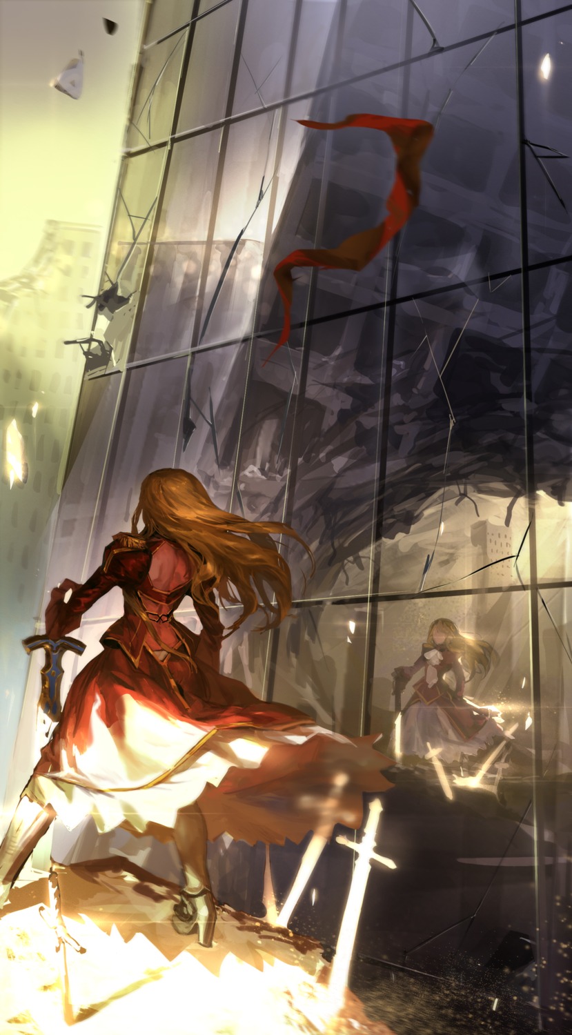 daible, dress, fate/extra, fate/stay_night, heels, nero_claudius_(fate), sword