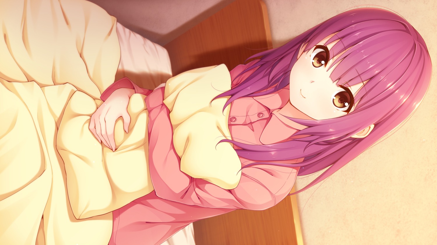 akabeisoft3, game_cg, higuchi_isami, pajama, sheets, sorairo_innocent, tsubaki_ami