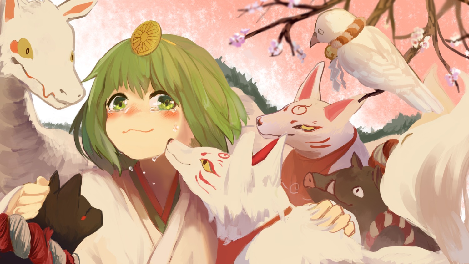 gumi, japanese_clothes, milimilihosi, neko, vocaloid