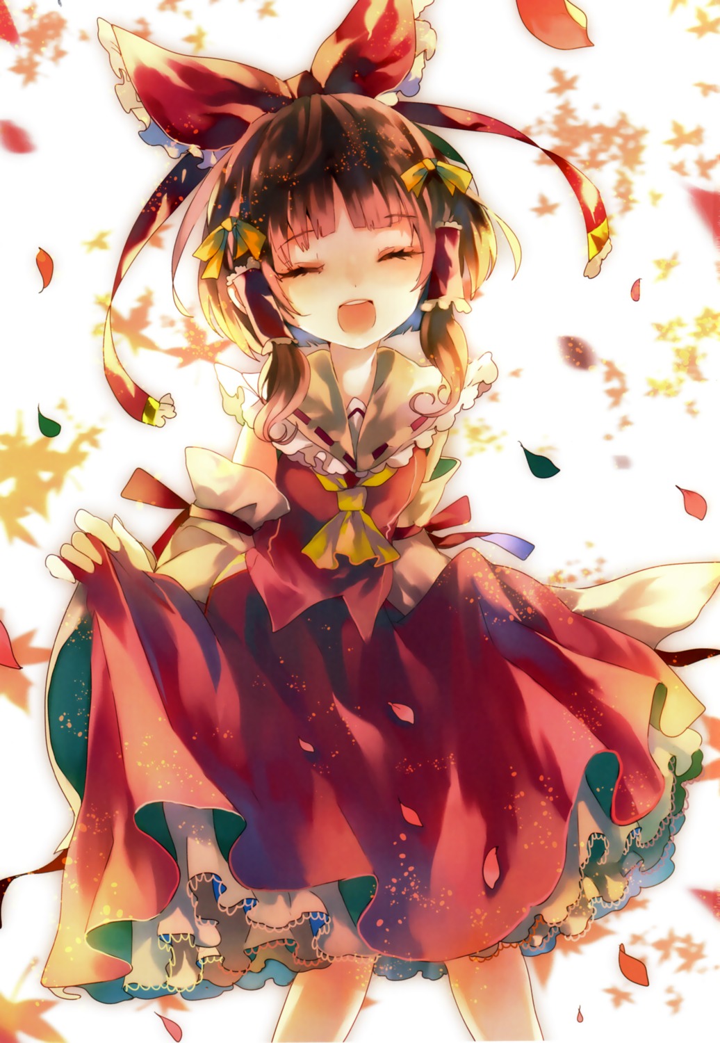 cha_goma, hakurei_reimu, miko, skirt_lift, touhou