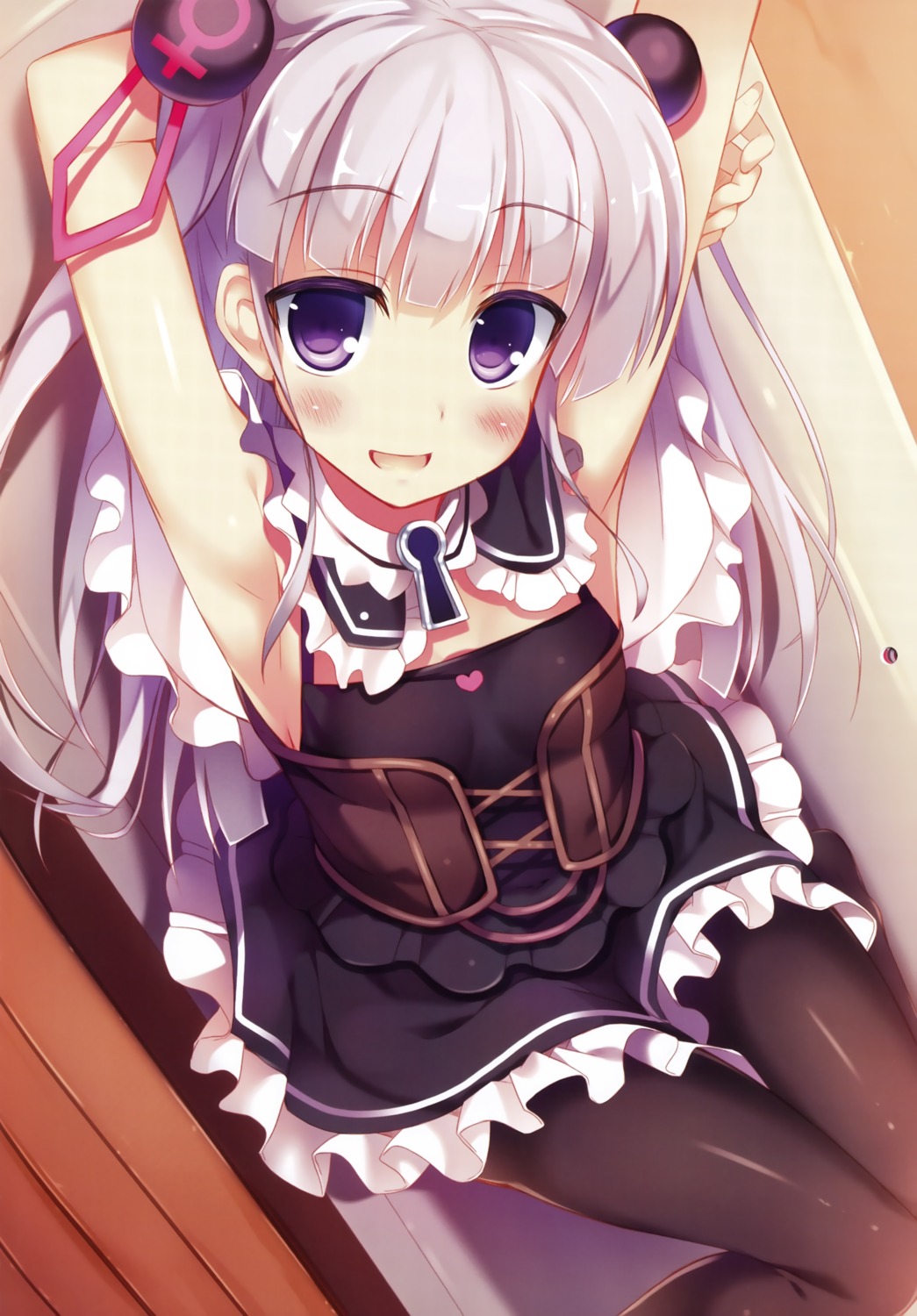 naruse_maria, nozomi_tsubame, pantyhose, see_through, shinmai_maou_no_testament