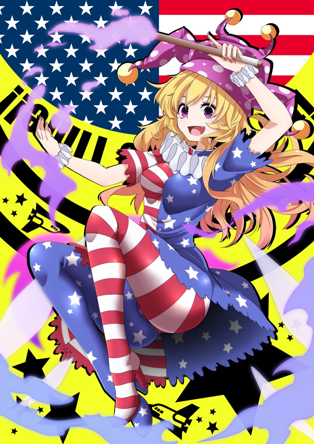 clownpiece, dress, heels, pantyhose, rihito_(usazukin), touhou