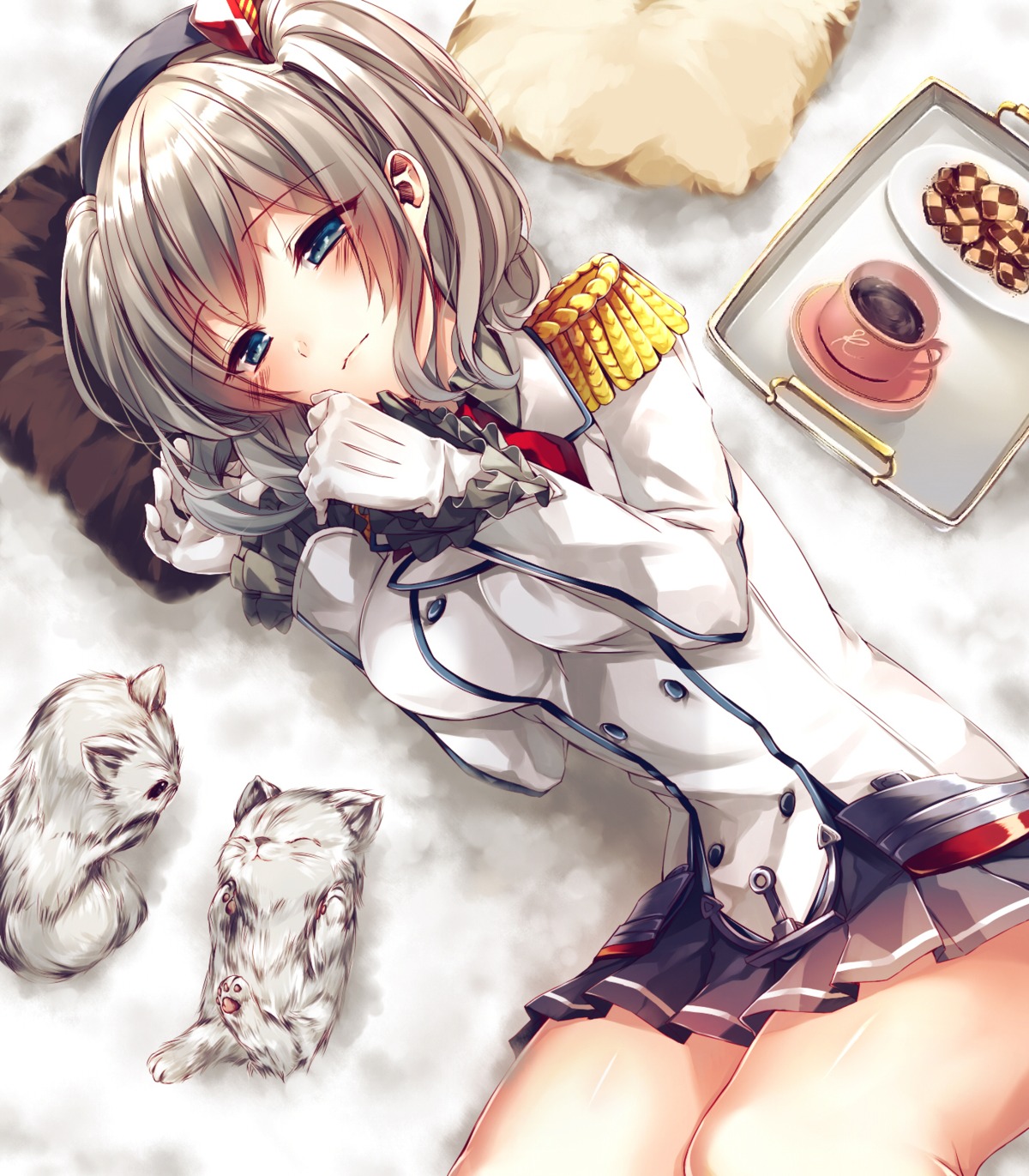 kantai_collection, kashima_(kancolle), neko, saijou_haruki, uniform