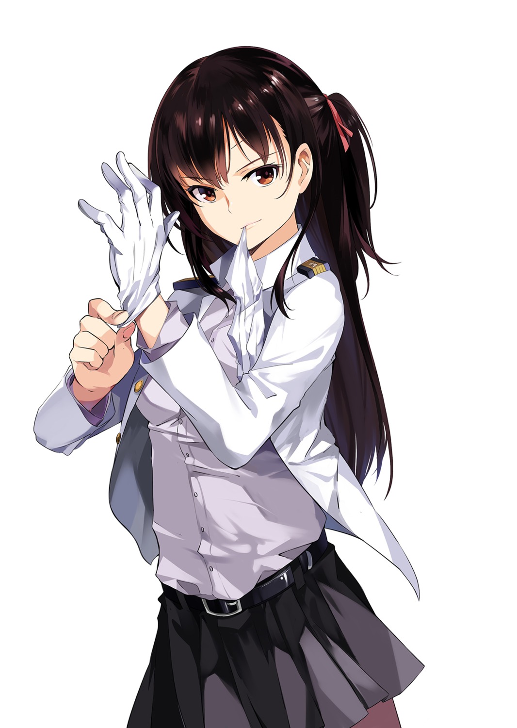 female_admiral_(kancolle), kantai_collection, neko_(yanshoujie), open_shirt, pantyhose, uniform