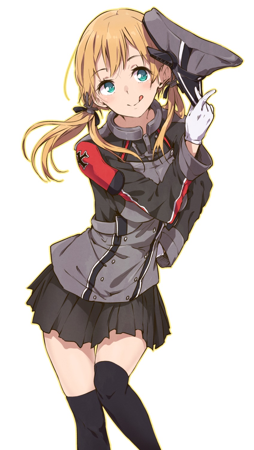 haine, kantai_collection, prinz_eugen_(kancolle), thighhighs, uniform