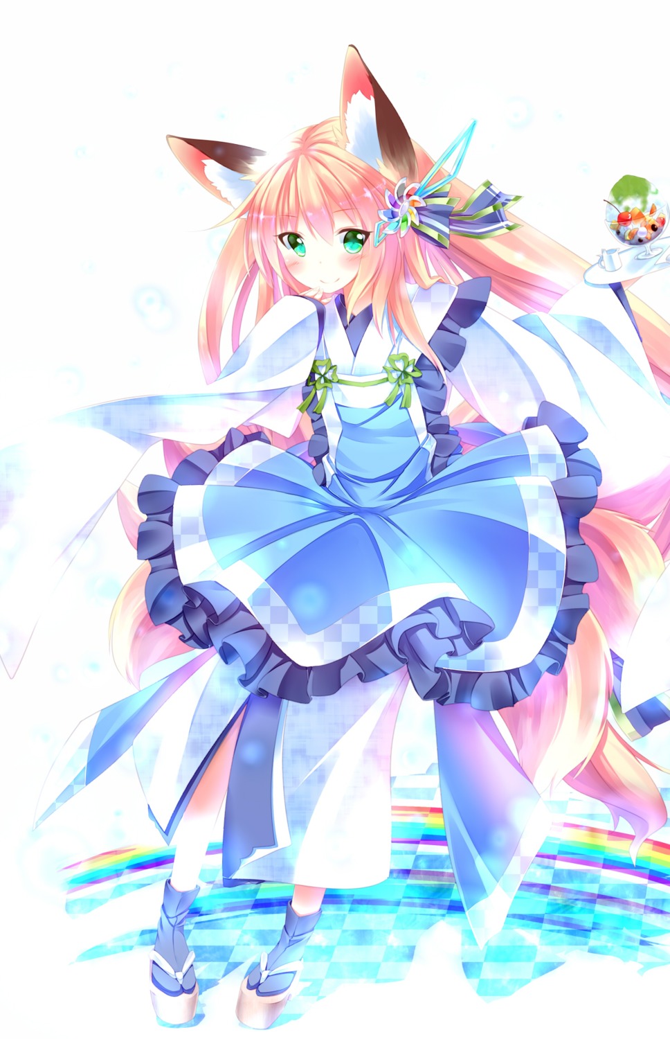 animal_ears, autumn_dawn, kitsune, maid, tail, wa_maid