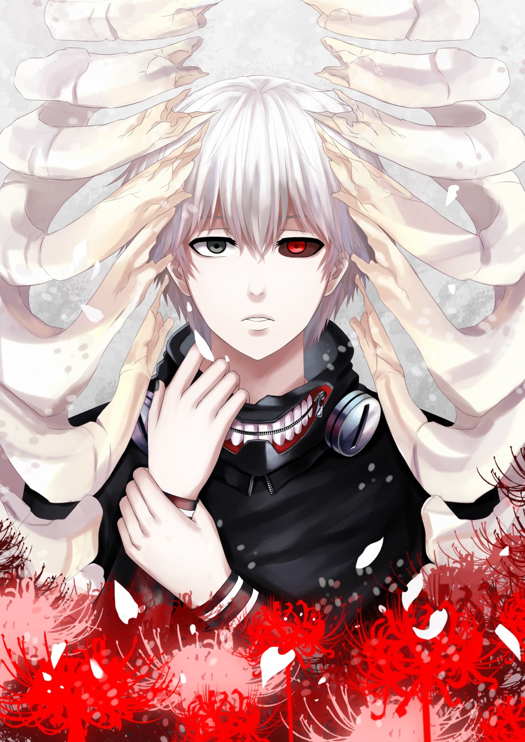 heterochromia, kaneki_ken, male, tokyo_ghoul, yoneyu