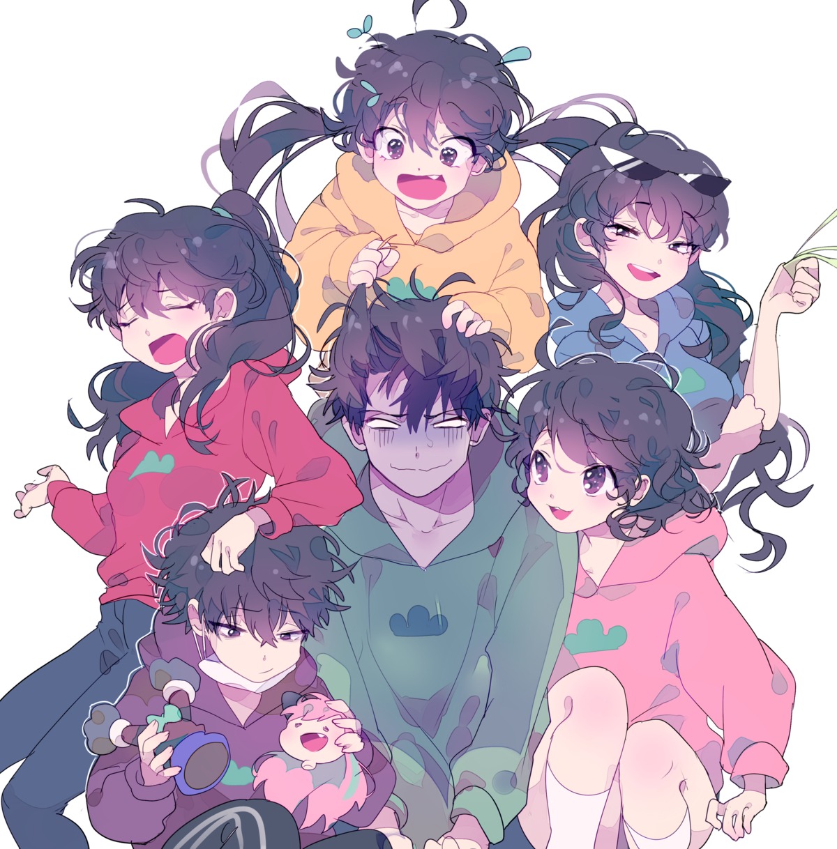 genderswap, hashimoto_nyaa, inhye, matsuno_choromatsu, matsuno_ichimatsu, matsuno_juushimatsu, matsuno_karamatsu, matsuno_osomatsu