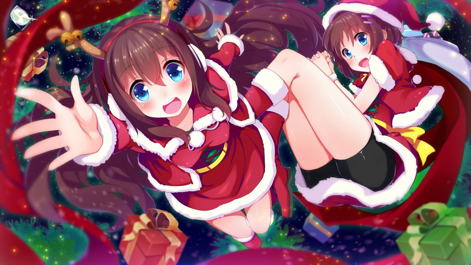 bike_shorts, christmas, dress, horns, jpeg_artifacts, nerv110