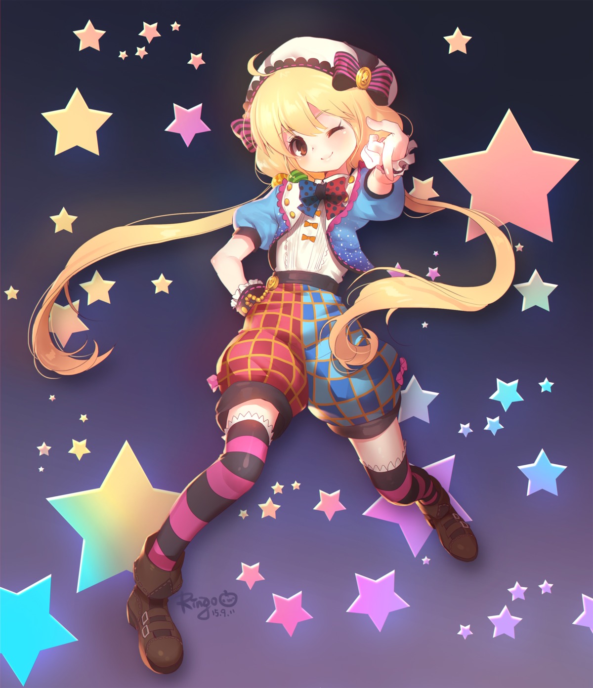 futaba_anzu, matsuki_ringo, the_idolm@ster, the_idolm@ster_cinderella_girls, thighhighs