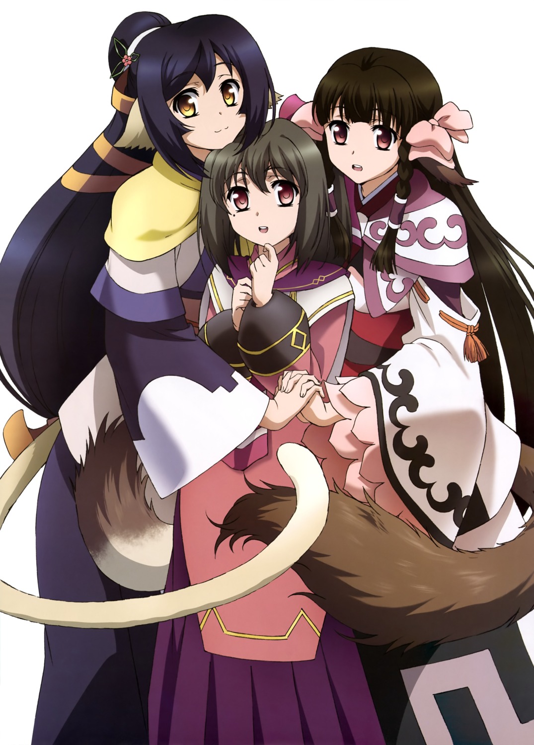 animal_ears, kuon_(utawarerumono), nekone_(utawarerumono), rurutie_(utawarerumono), tail, utawarerumono, utawarerumono_itsuwari_no_kamen