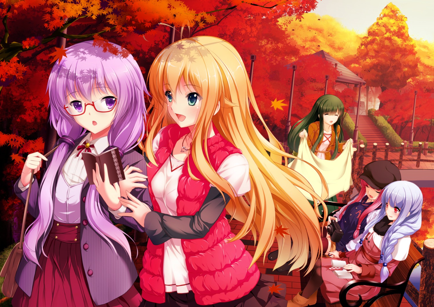 bug, kotonoha_aoi, megane, nekomura_iroha, open_shirt, thighhighs, touhoku_zunko, tsurumaki_maki