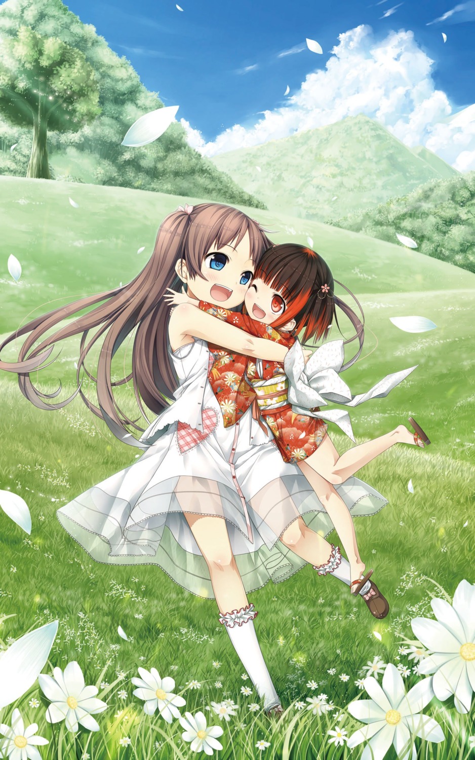 cura, dress, emi_(monobeno), jpeg_artifacts, kimono, lose, monobeno, sawai_natsuha, see_through, summer_dress