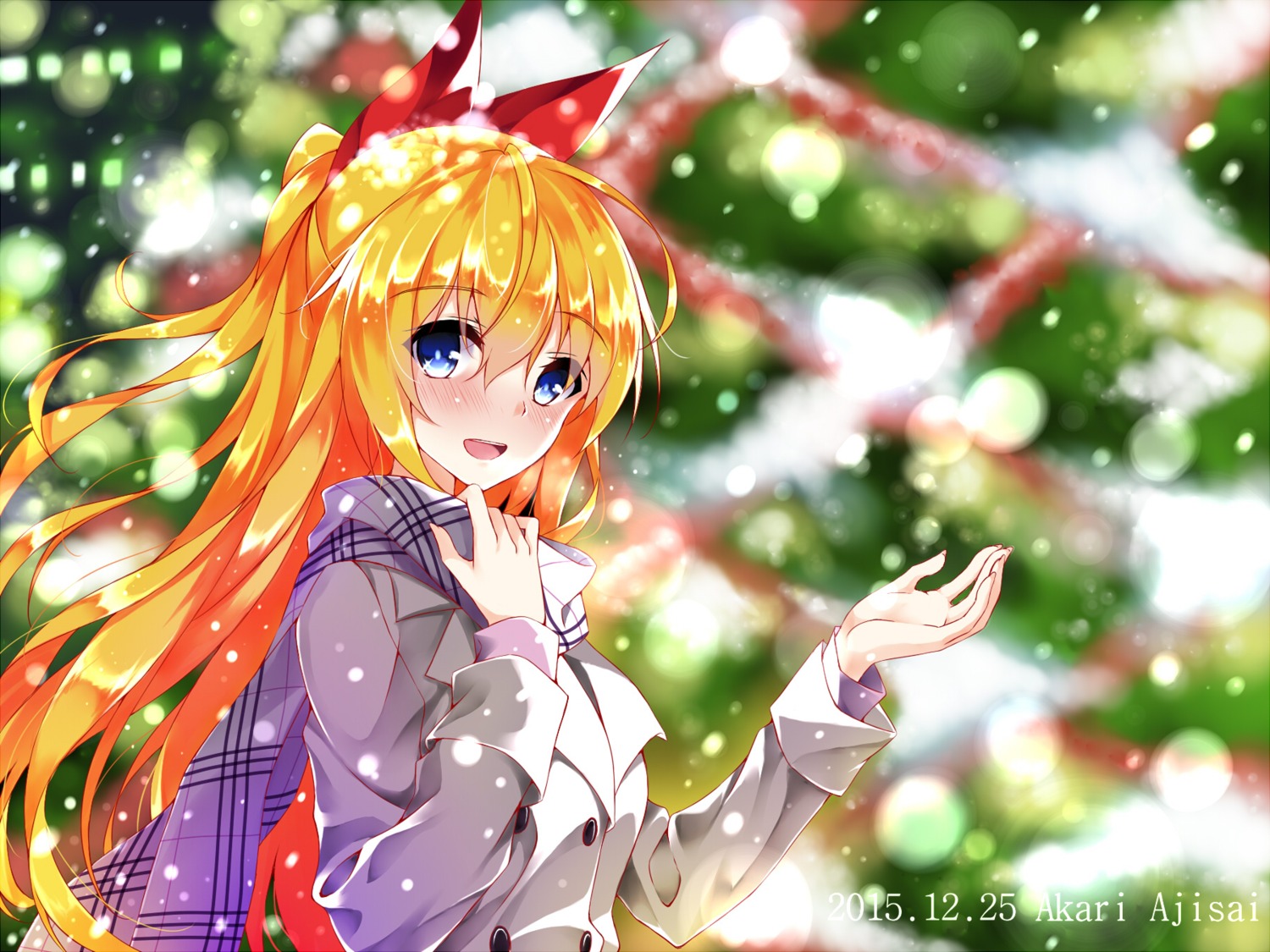 akari_ajisai, christmas, kirisaki_chitoge, nisekoi, official_watermark