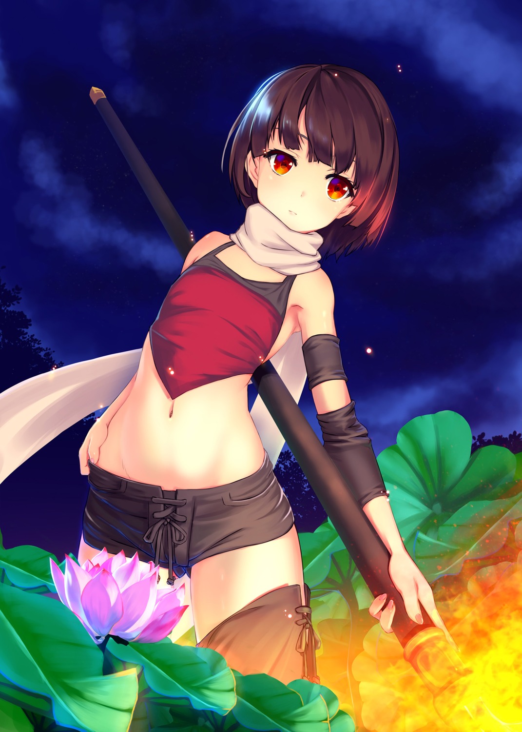 54cr, thighhighs, trap, weapon