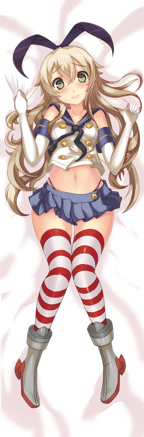 dakimakura, heels, kantai_collection, sakuhiko, shimakaze_(kancolle), thighhighs, thong
