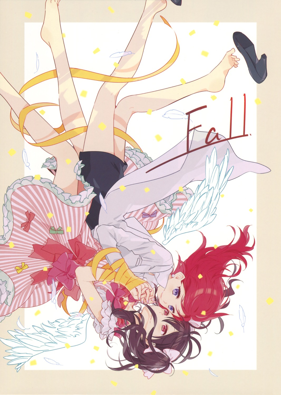dress, heels, karuha, love_live!, love_live!_(series), nishikino_maki, prism*pink, wings