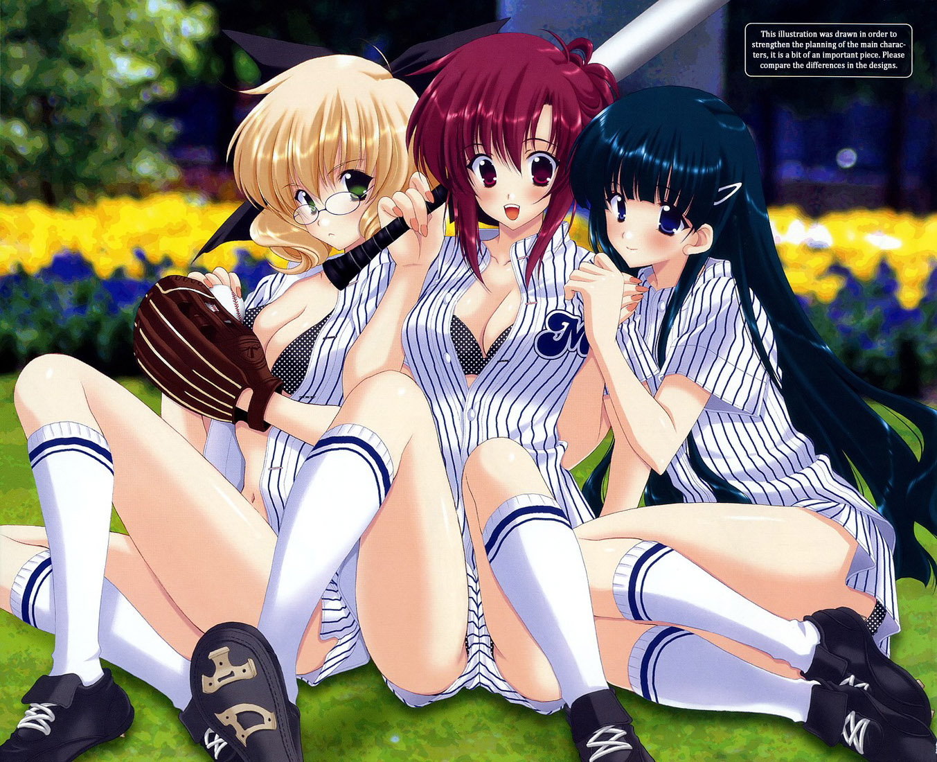 bra, cleavage, mario_kaneda, megane, open_shirt, wild_pitch
