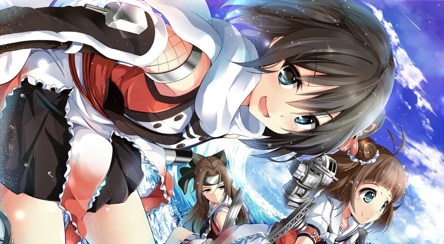 jintsuu_(kancolle), kantai_collection, naka_(kancolle), natsu_(anta_tte_hitoha), seifuku, sendai_(kancolle)