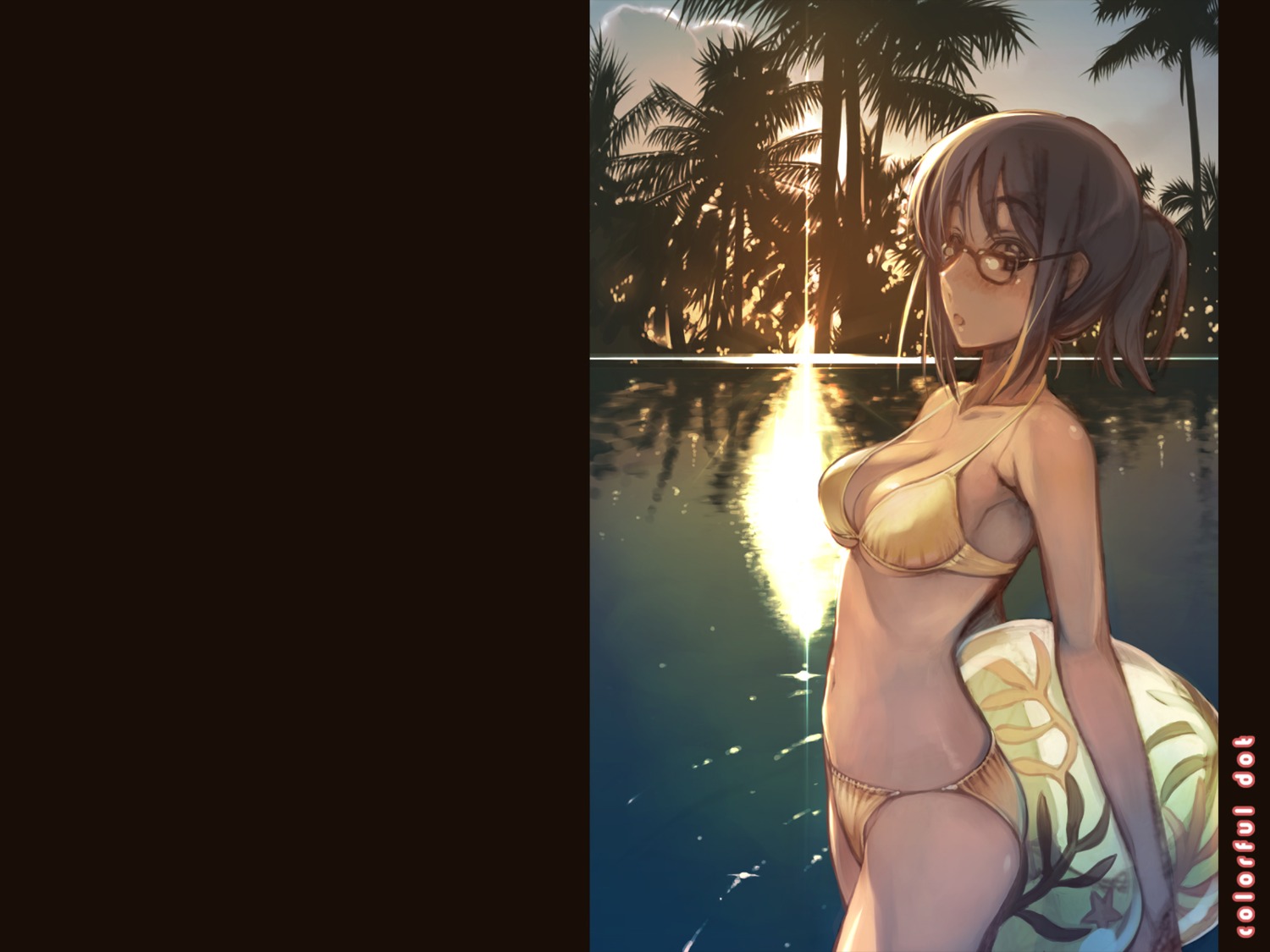 bikini, megane, swimsuits, wallpaper, zama_masaaki