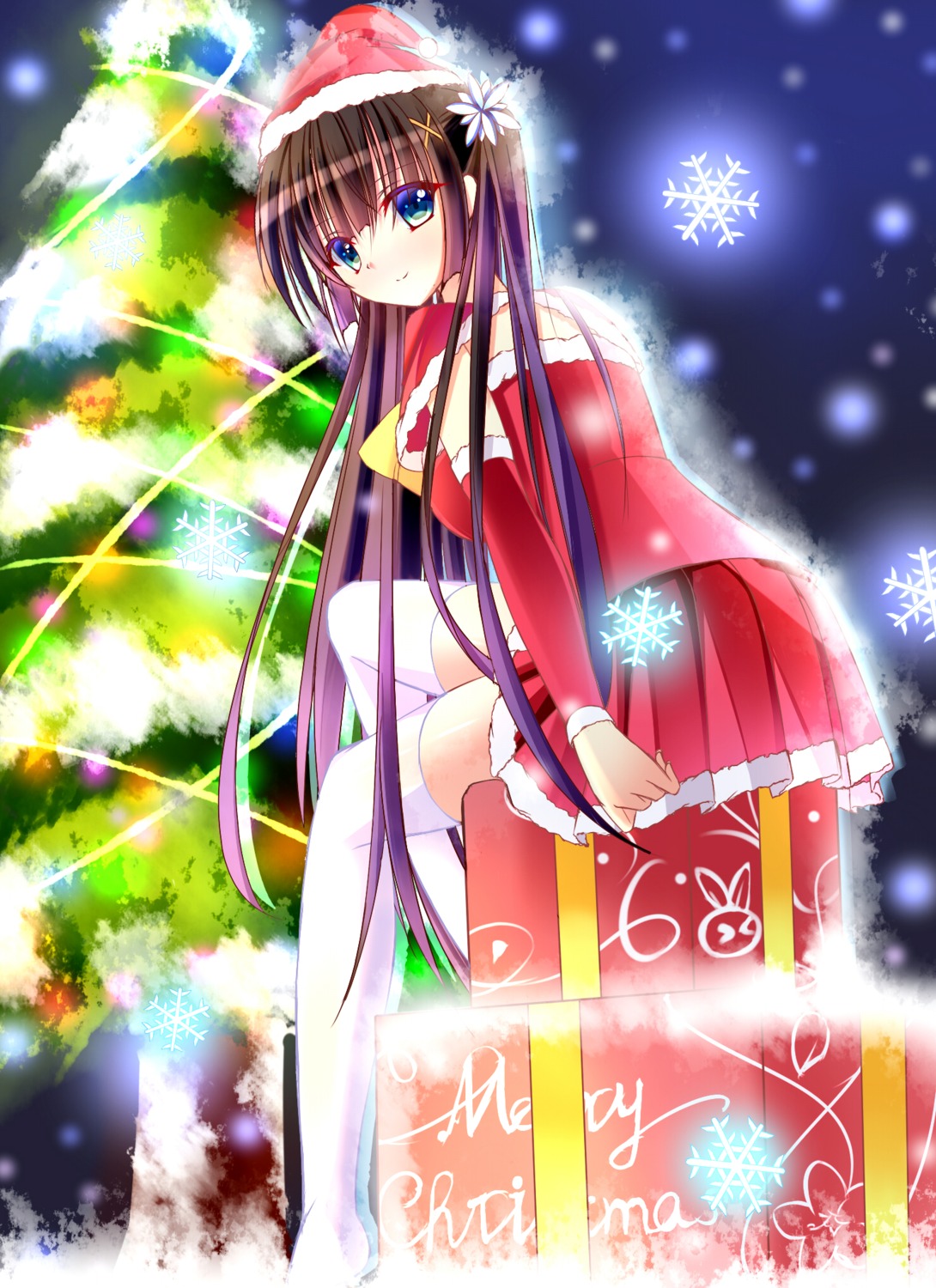 christmas, dress, thighhighs, tongtongtong