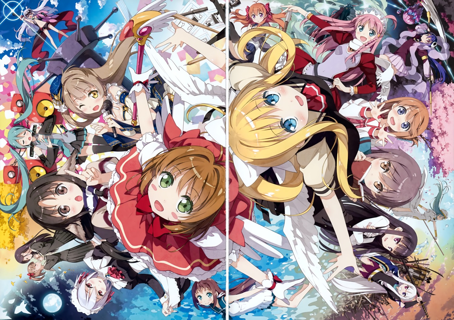 5_nenme_no_houkago, air, alice_carroll, aria, bikini, card_captor_sakura, cleavage, crossover