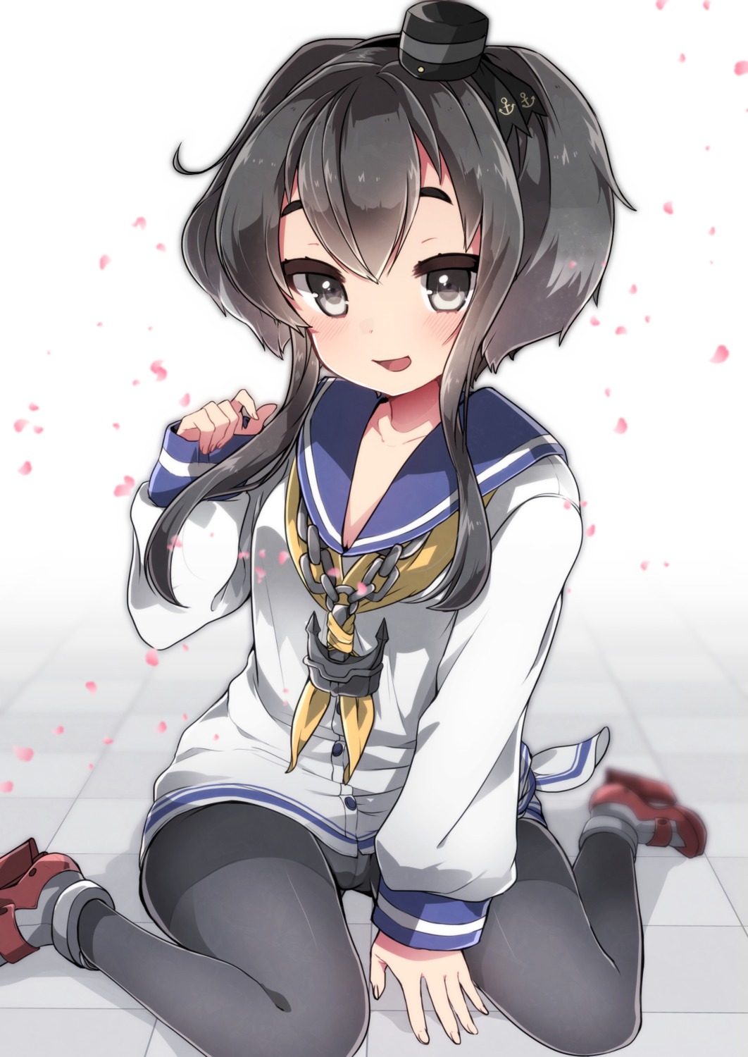 heels, kantai_collection, pantyhose, sama_samasa, seifuku, tokitsukaze_(kancolle)
