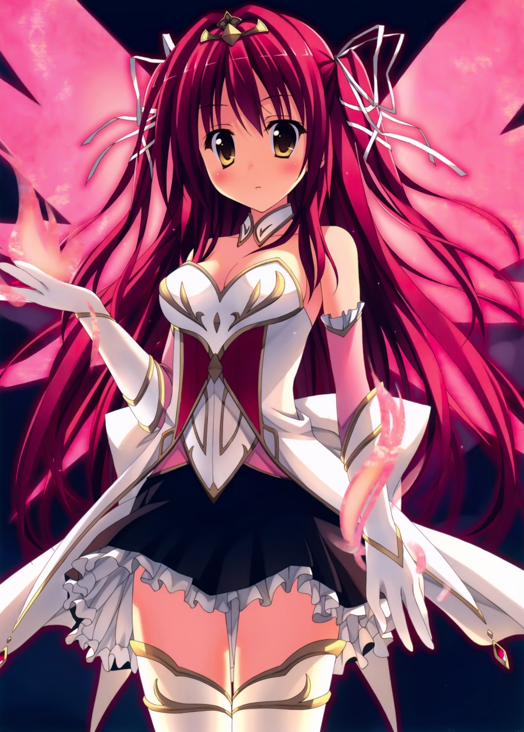 4season, cleavage, saeki_nao, thighhighs