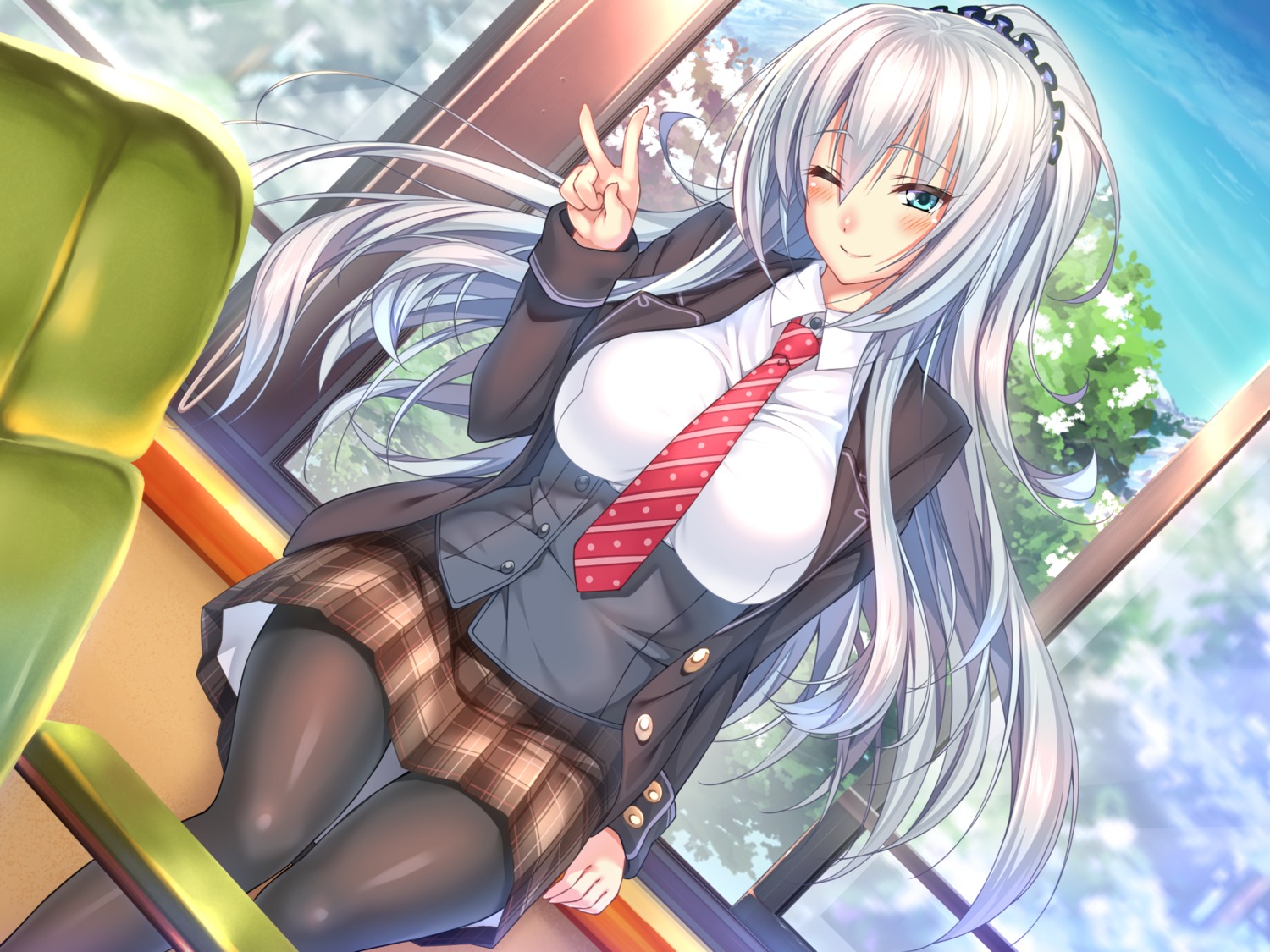 amakano_~second_season~, azarashi_soft, game_cg, pantyhose, piromizu, seifuku, suzurikawa_euphrasie_ruika