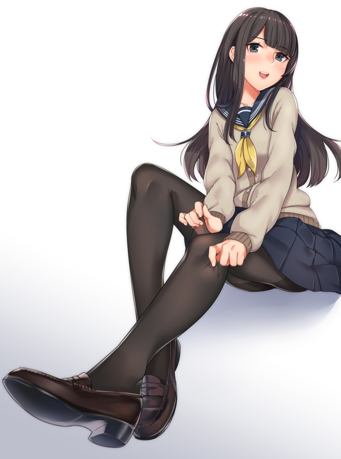 kyuuso_inukami, pantyhose, seifuku, sweater