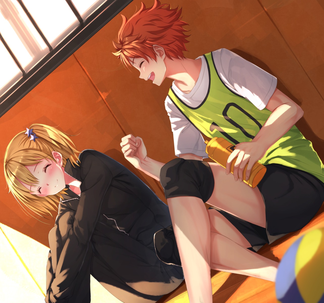 haikyuu!!, hinata_shouyou, swordsouls, yachi_hitoka