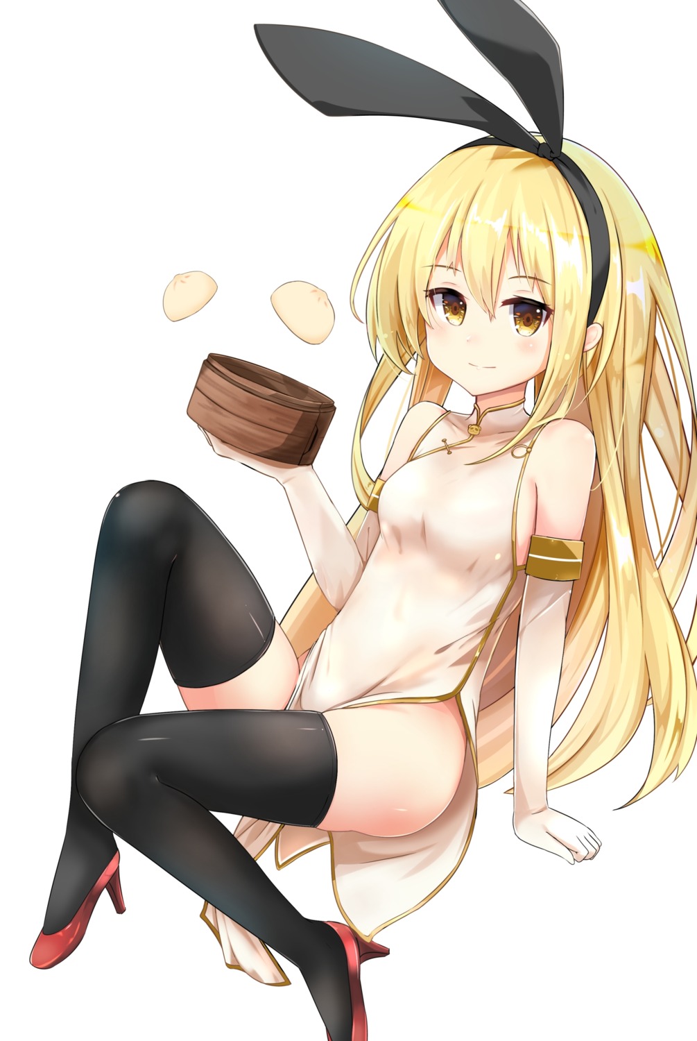 ase_tou_mi_kaameru, chinadress, heels, kantai_collection, no_bra, shimakaze_(kancolle), thighhighs