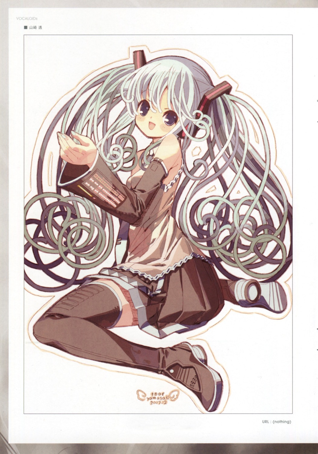 hatsune_miku, thighhighs, vocaloid, yamazaki_tooru