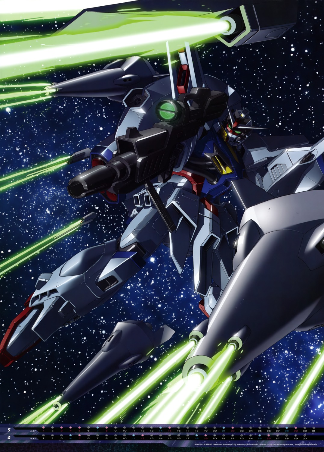 calendar, gundam, gundam_seed, mecha, nakada_eiji, providence_gundam