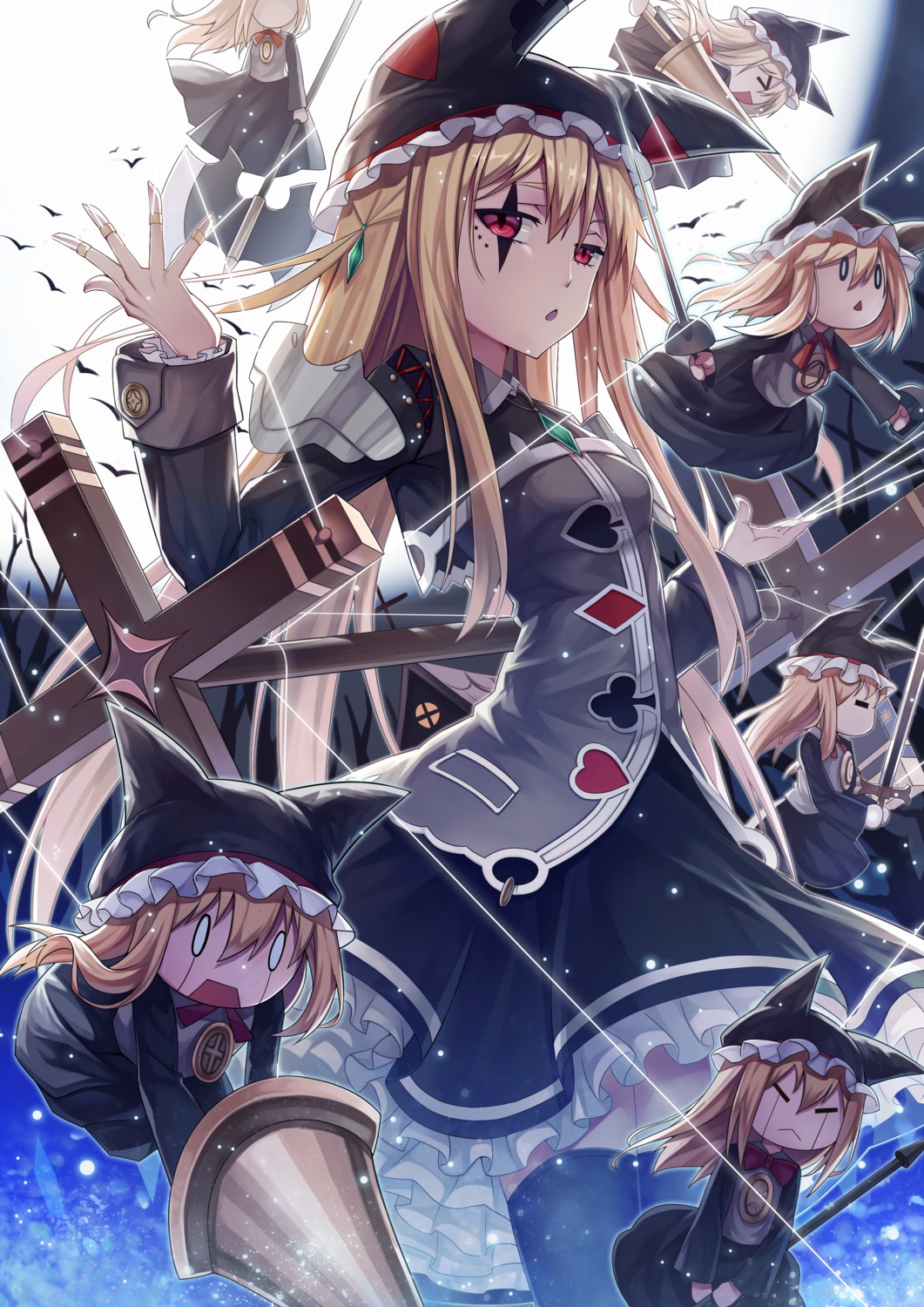 dress, ling_si, sword, tattoo, weapon