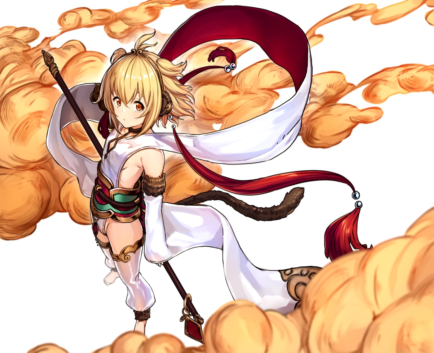 andira_(granblue_fantasy), animal_ears, granblue_fantasy, keita_(kta0), no_bra, nopan, see_through, tail
