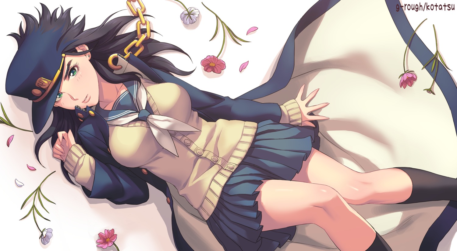 genderswap, jojo_no_kimyou_na_bouken, jojo_no_kimyou_na_bouken_part_3:_stardust_crusaders, kotatsu_(g-rough), kuujou_joutarou, seifuku, sweater
