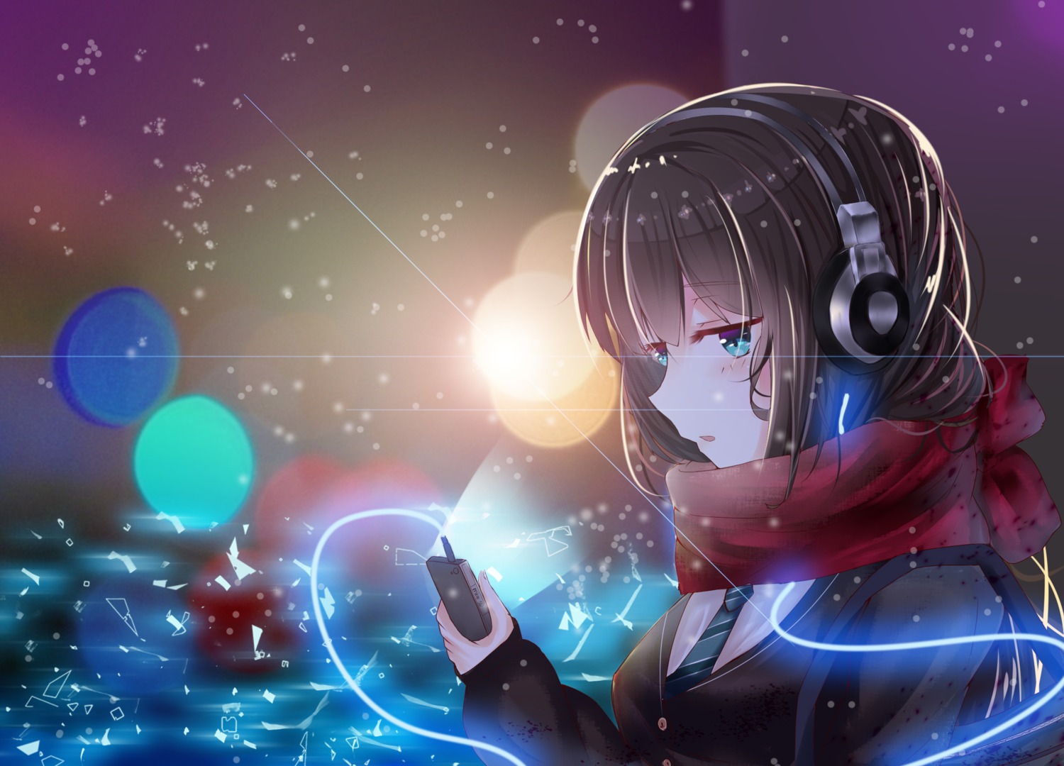 headphones, re:rin, seifuku, shibuya_rin, the_idolm@ster, the_idolm@ster_cinderella_girls