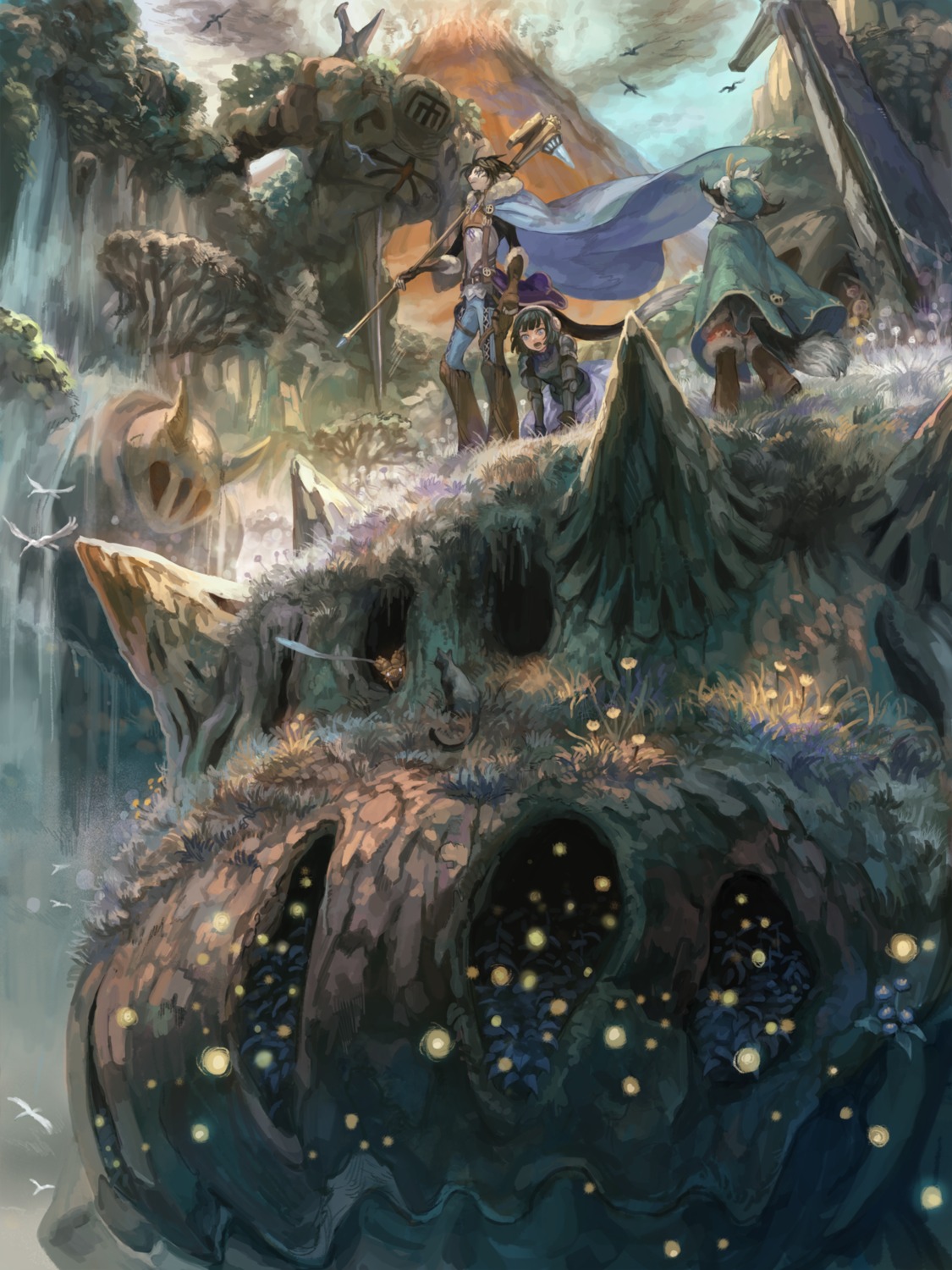 animal_ears, armor, horns, mecha, oca, pixiv_fantasia, pixiv_fantasia_new_world, tail