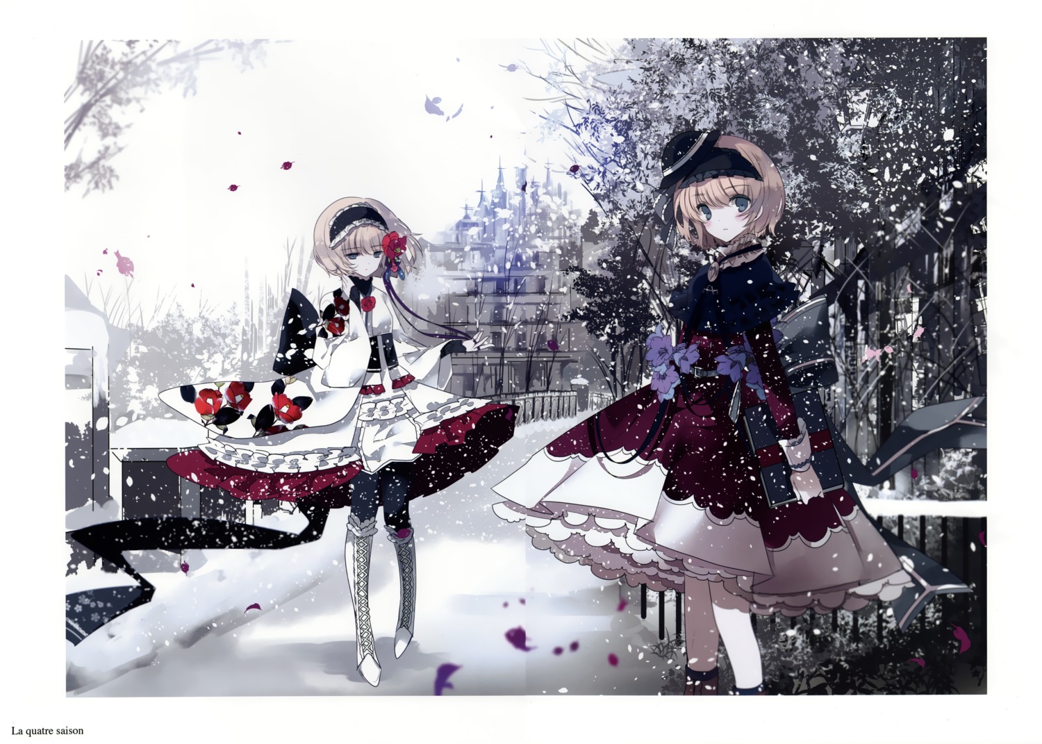 alice_margatroid, alice_margatroid_(young), cierra_(artist), dress, gap, gothic_lolita, heels, lolita_fashion, pantyhose, ringlet, touhou, wa_lolita