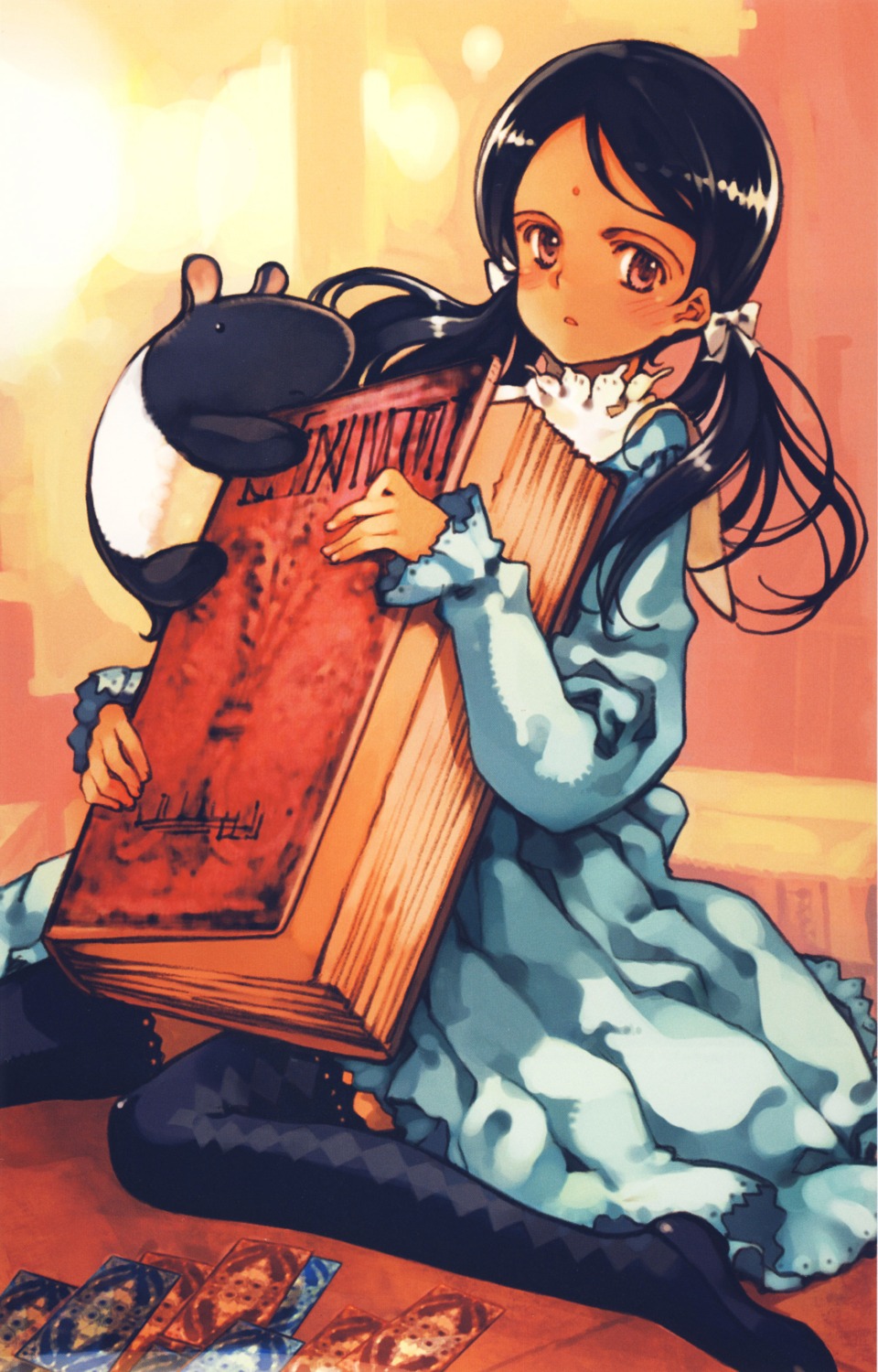 dress, kaya_xavier, oyari_ashito, shoujo_mahou_gaku_little_witch_romanesque, thighhighs